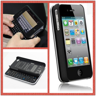 Abnehmbare gleitende Kunststoff decken tragbare Bluetooth-Tastatur für Iphone 4 / 4S