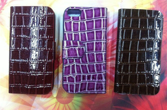 Schwarze Seiteniphone-Schutzhauben des leichten Schlages für Leder PU-iPhone5 umkleiden IP5C-5