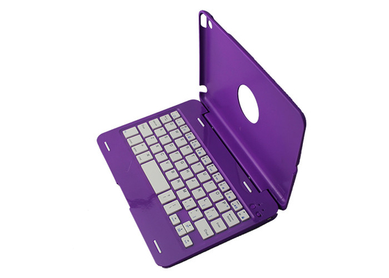 Leichte Apple-iPad Bluetooth-Tastatur, purpurroter Aluminiumrückendeckel